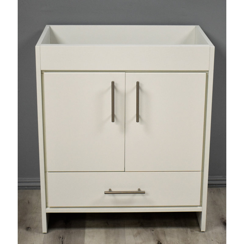 Soft White 30" Freestanding Single Bathroom Vanity