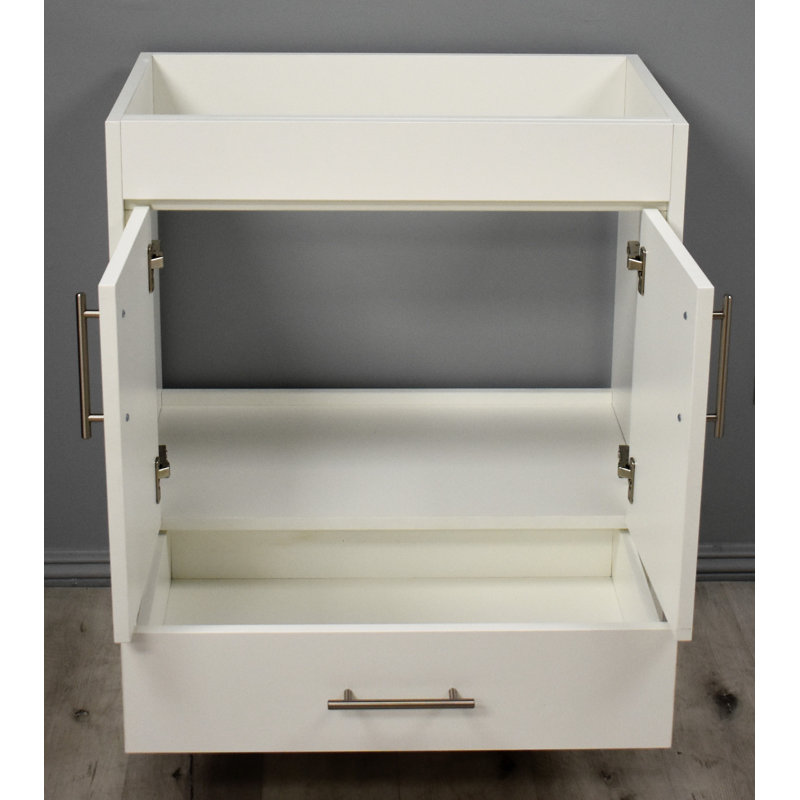 Soft White 30" Freestanding Single Bathroom Vanity