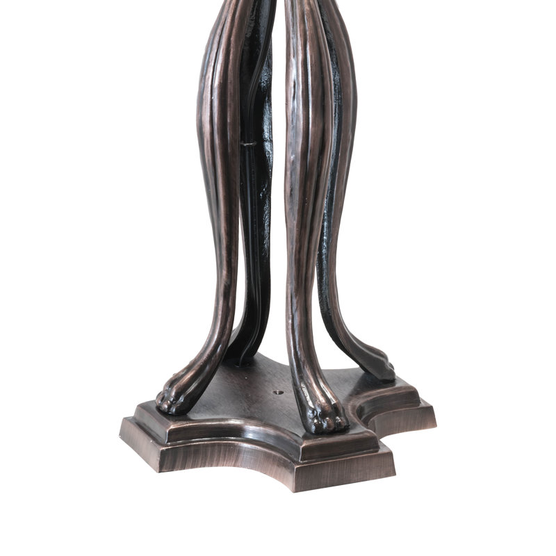 Mahogany Bronze 30" Tiffany Fishscale Table Lamp