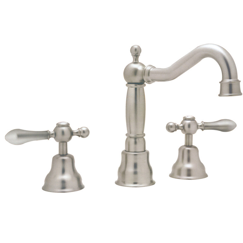 Elegant Polished Nickel Widespread Bathroom Faucet with Porcelain Handles