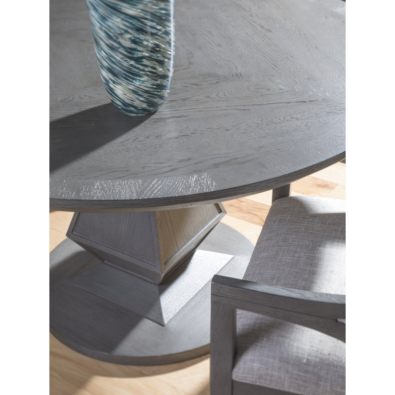 Appellation Transitional Gray Wood 54" Round Dining Table