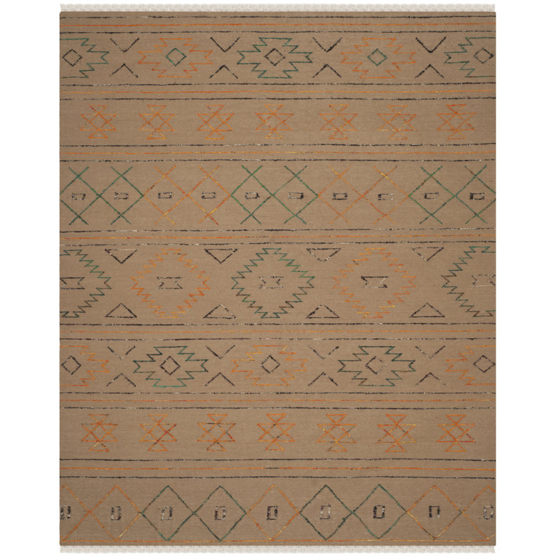 Safari Hand-Knotted Southwestern Wool Area Rug, 8' x 10'