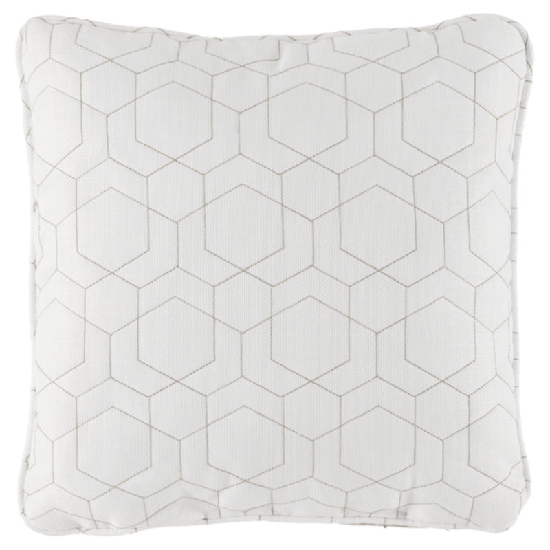 Laranae Cream Geometric 18" Square Throw Pillow