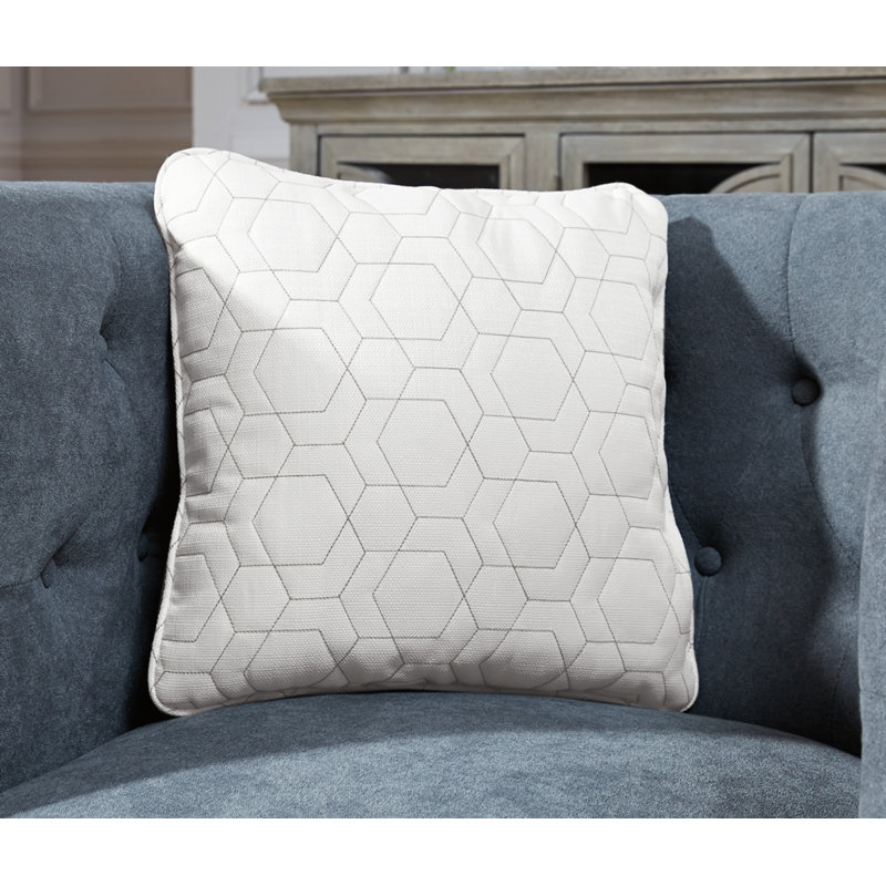 Laranae Cream Geometric 18" Square Throw Pillow