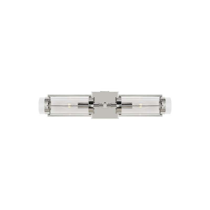 Flynn 20" Polished Nickel Dimmable Outdoor Flush Sconce