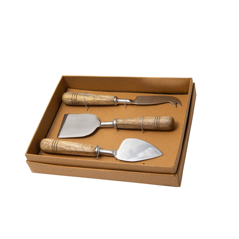Mekhi 3 Piece Stainless Steel Cheese Serving Set