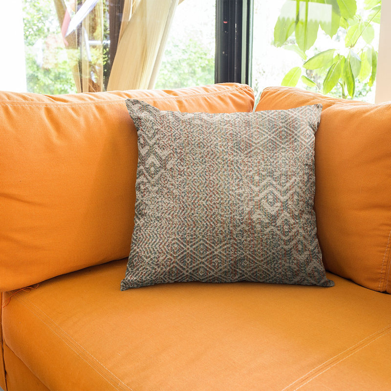 Lux Geo 20" Square Cotton Blend Reversible Throw Pillow