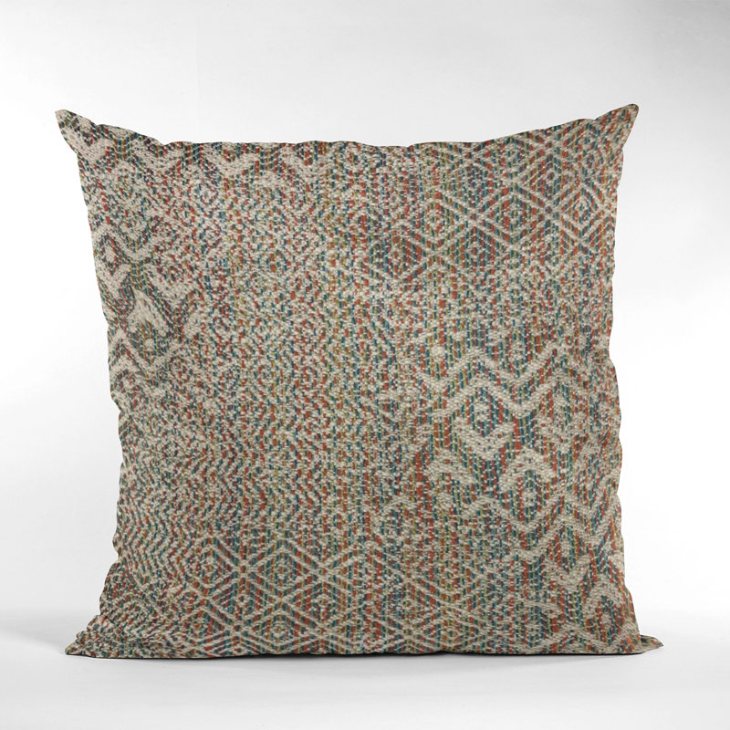 Lux Geo 20" Square Cotton Blend Reversible Throw Pillow