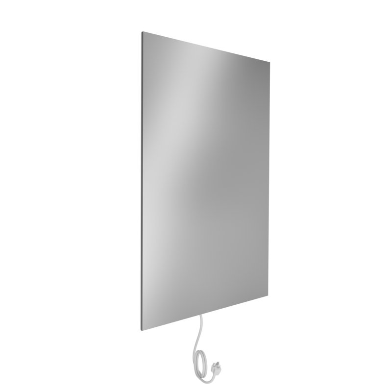 Sleek Mirror Finish 35"x24" Wall-Mounted Radiant Panel Heater, 600W