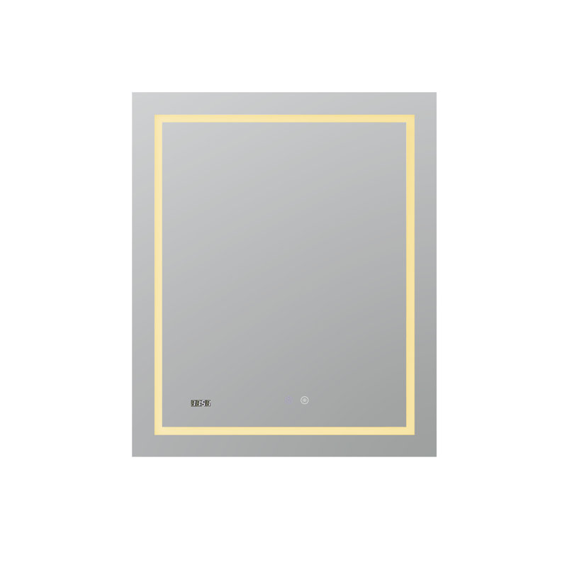 Elegance 36'' Silver Rectangular LED Bathroom Vanity Mirror