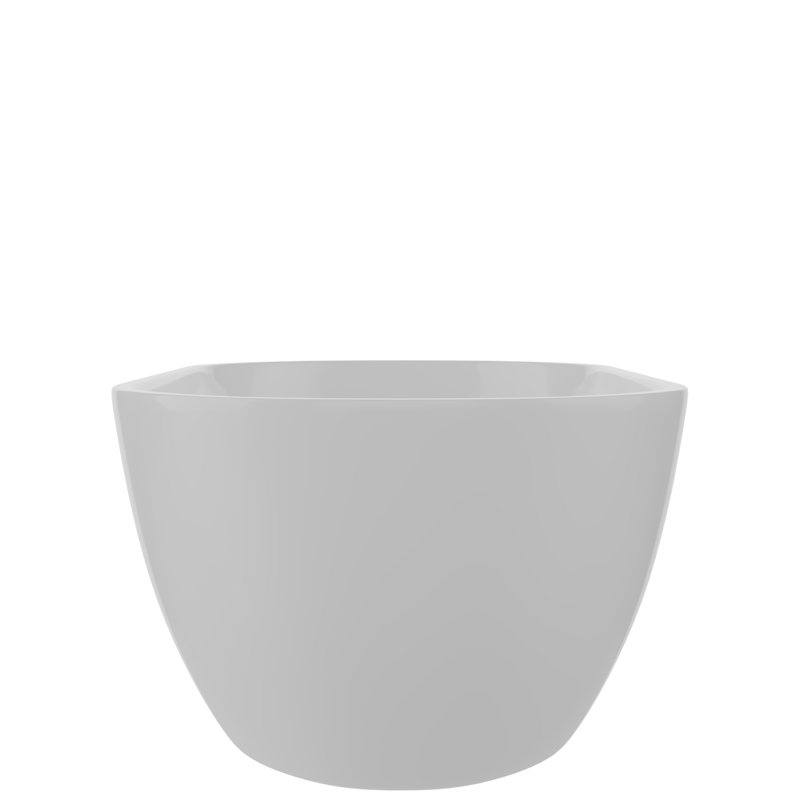 68.5'' White Resin Freestanding Oval Soaking Bathtub