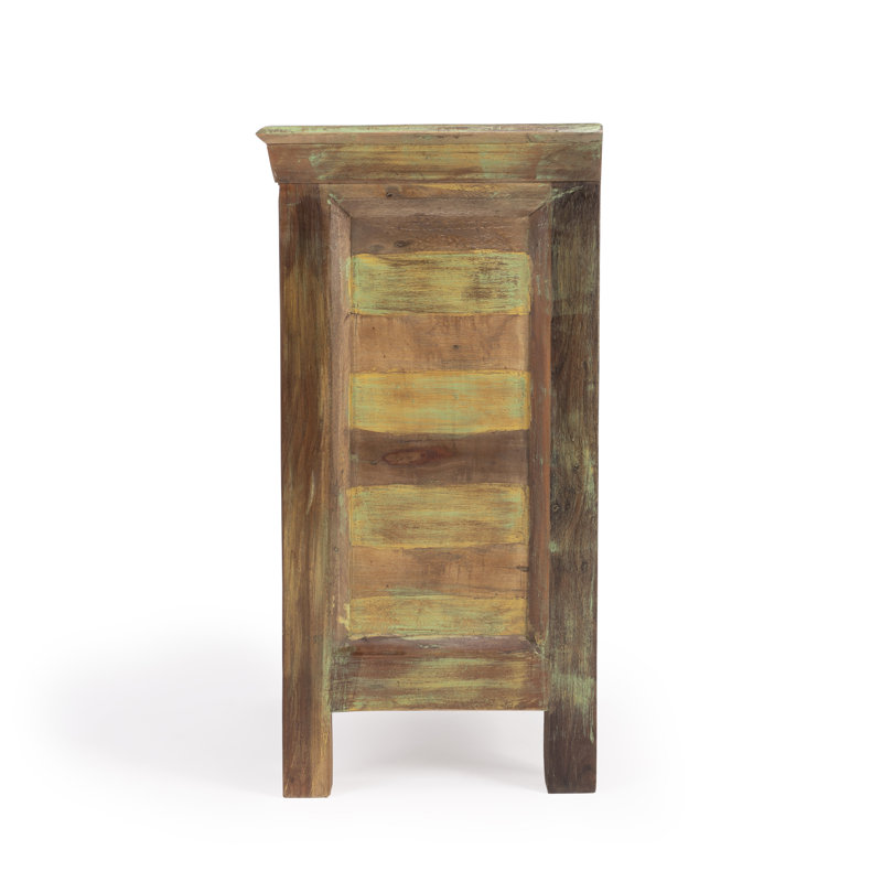 Arya Rustic Brown Recycled Wood Accent Chest with Dovetail Drawers