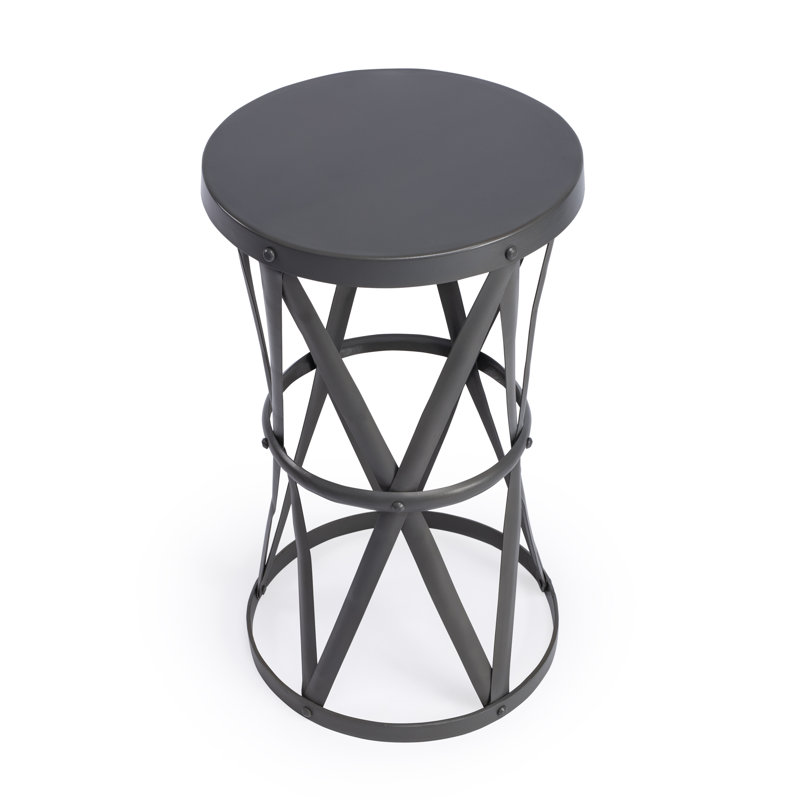 Empire Round Gray Iron 13" Side Table