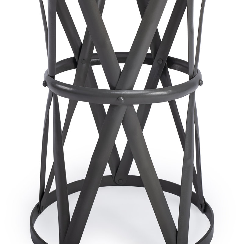 Empire Round Gray Iron 13" Side Table