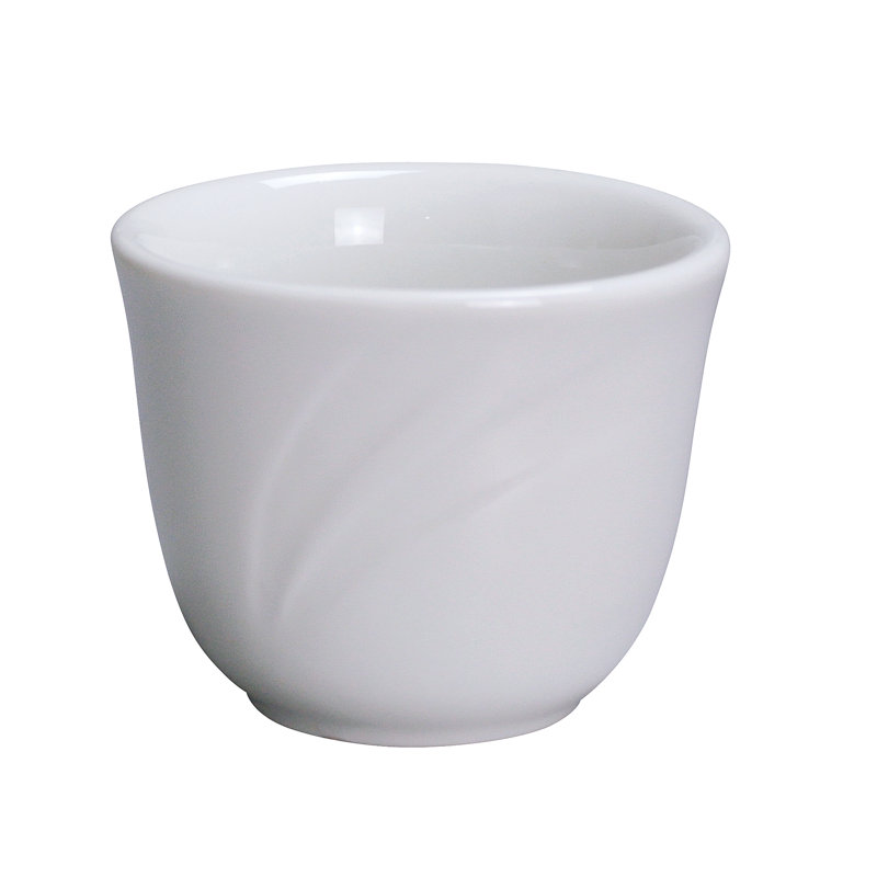 Bone White Ceramic Chinese Teacup, 4.5 oz