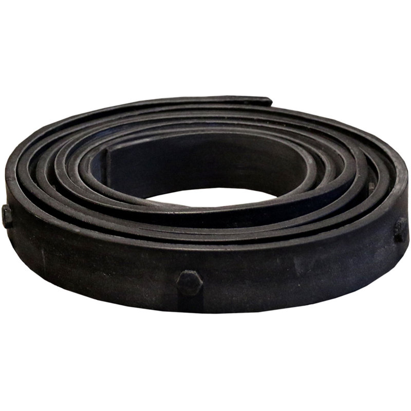 48" Rustic Flex Black Faux Iron Beam Strap with Decorative Bolts