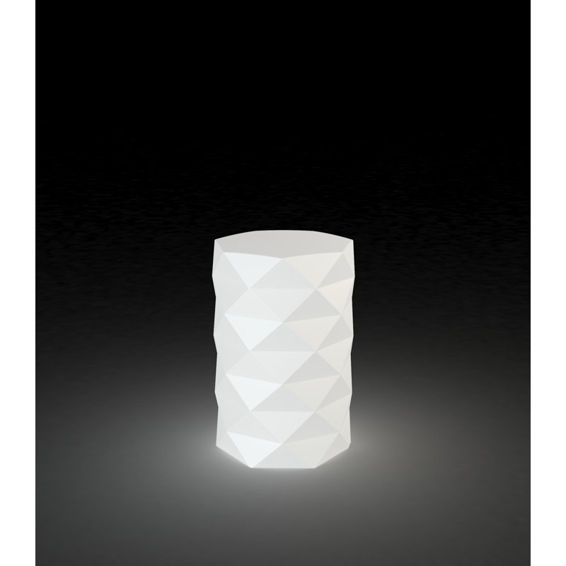 Marquis Cordless Diamond-Cut LED Outdoor Floor Lamp in White