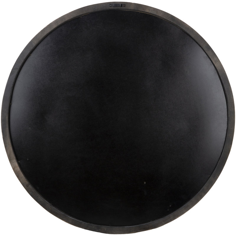 Round Natural Wood 36" Wall Mirror