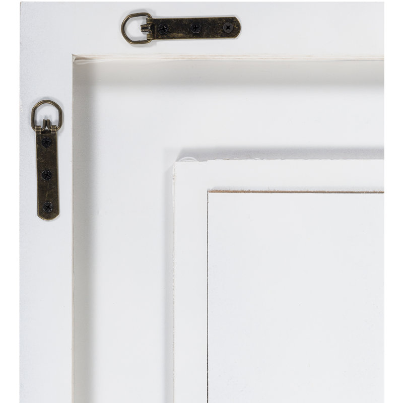 Gertha Full-Length Rectangular Wood Mirror with Silver Accents