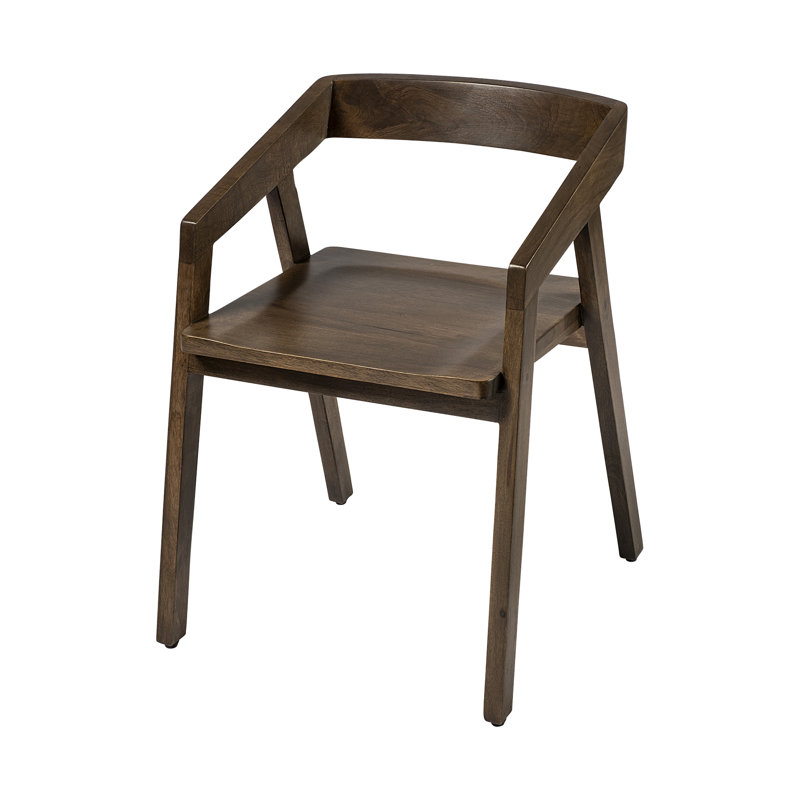 Nicholas Country Style Medium Brown Mango Wood Arm Chair