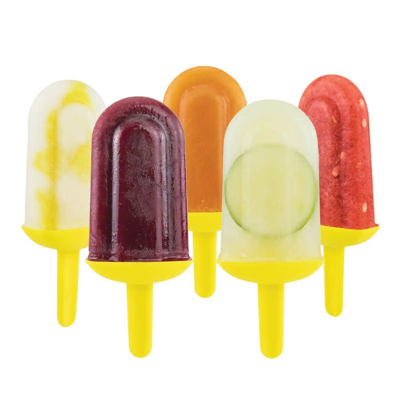 Yellow Classic Popsicle Mold Set with Drip Guards
