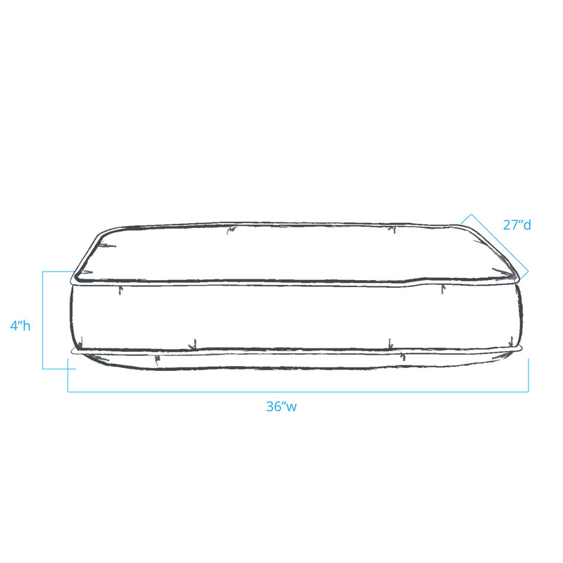 Medium Umber Berber Fabric Elevated Outdoor Pet Bed