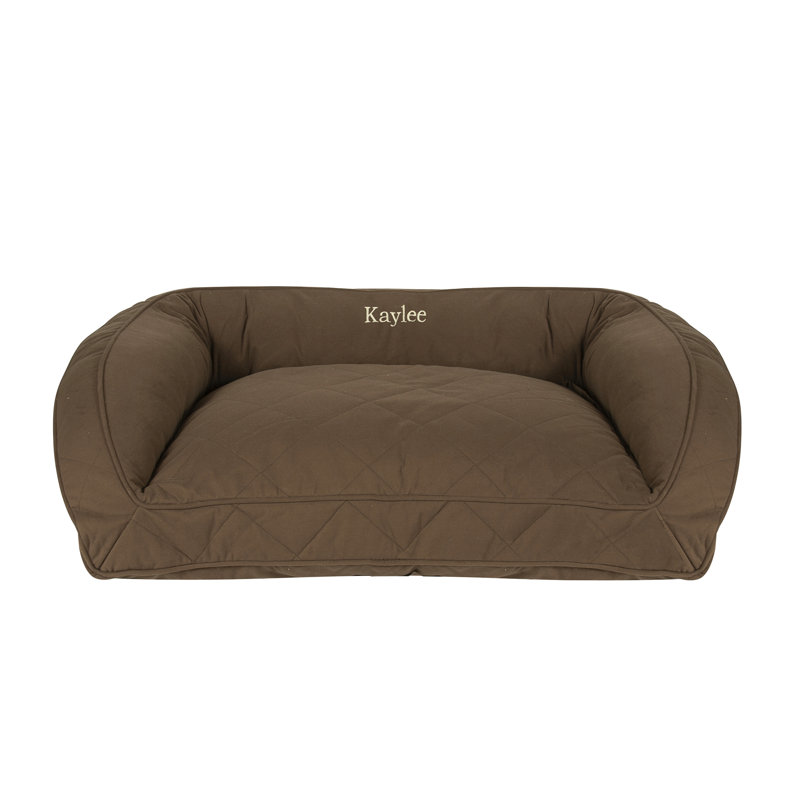 Medium Chocolate Orthopedic Quilted Microfiber Pet Bed