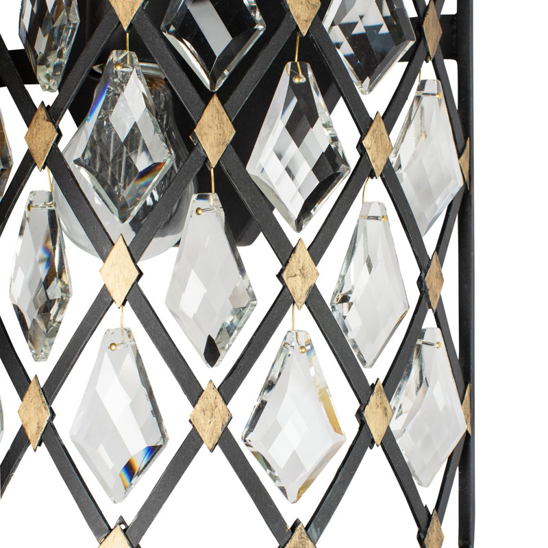 Windsor 21" Black and Gold Wall Sconce