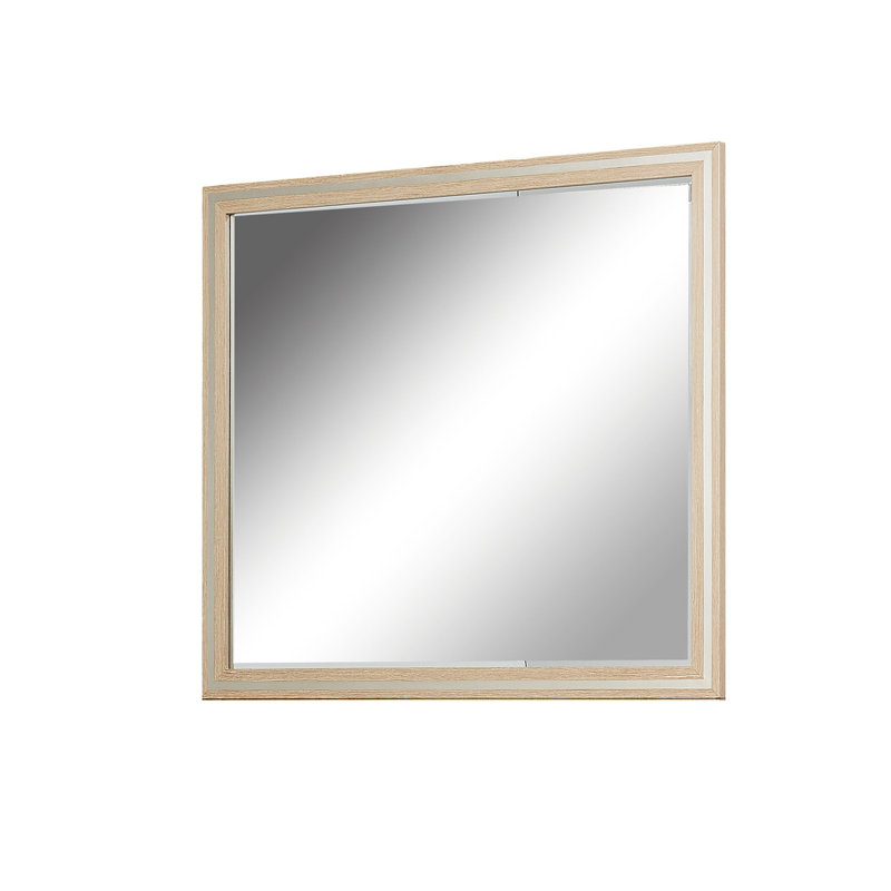 Beige Washed Oak Full Length Rectangular Wall Mirror