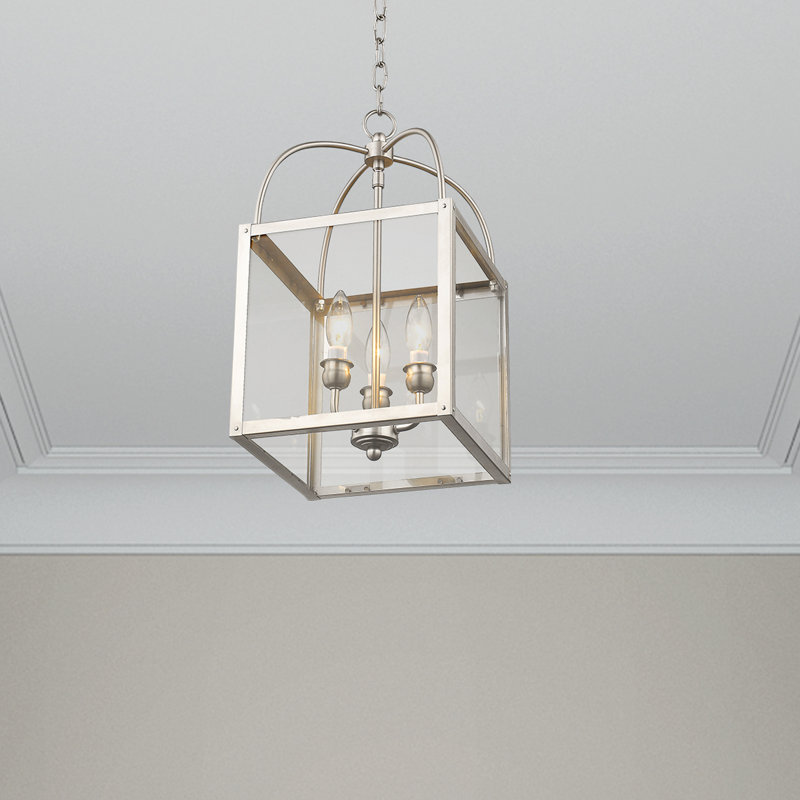 Milford Brushed Nickel 3-Light Mini Pendant with Clear Glass
