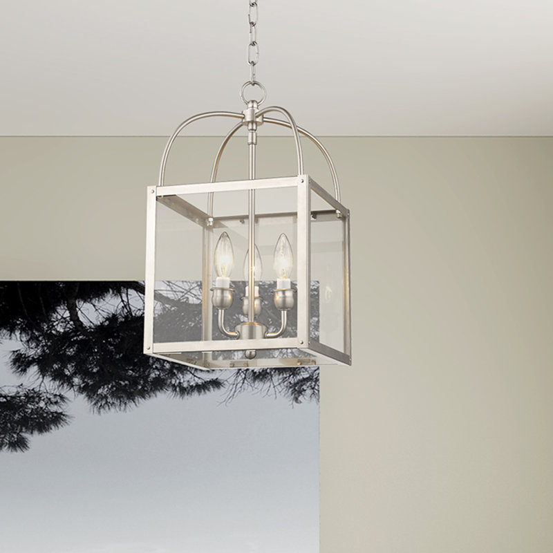 Milford Brushed Nickel 3-Light Mini Pendant with Clear Glass