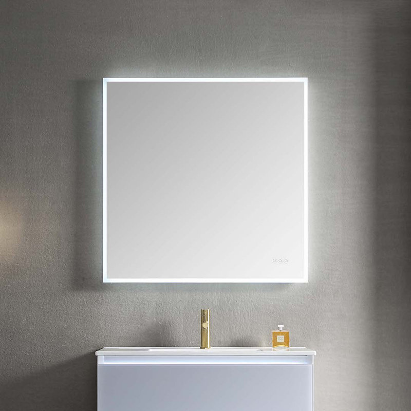 Jena 36'' Light Gray Modern Wall-Mounted Bathroom Vanity with Ceramic Sink