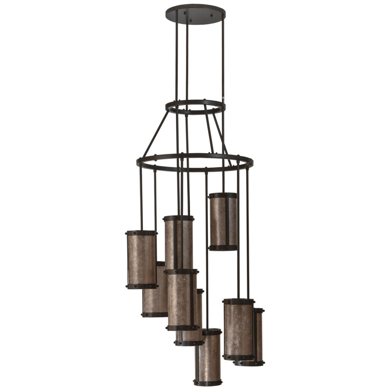 Timeless Bronze 80" Cascading 9-Light Chandelier