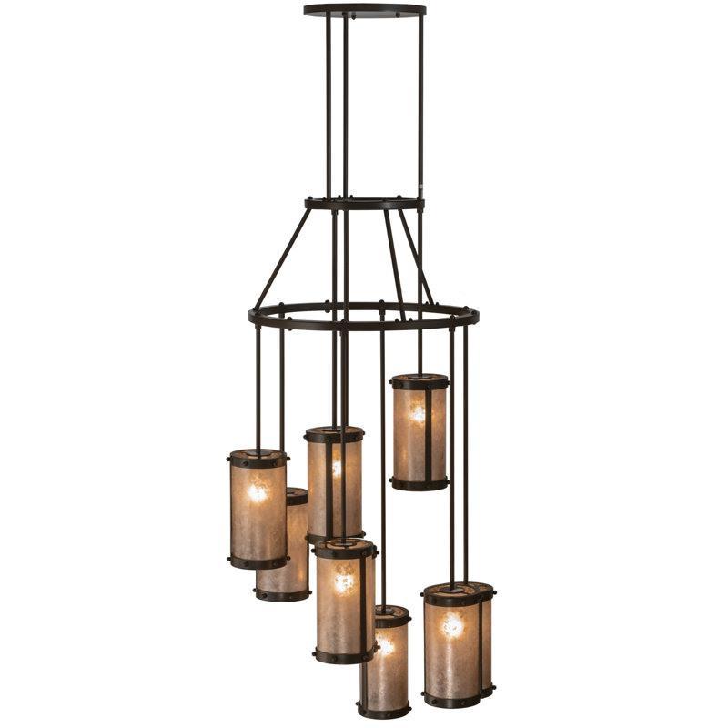 Timeless Bronze 80" Cascading 9-Light Chandelier