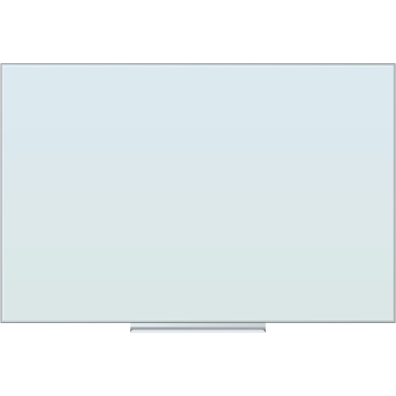 White Frosted Frameless Glass Dry-Erase Board 36" x 24"