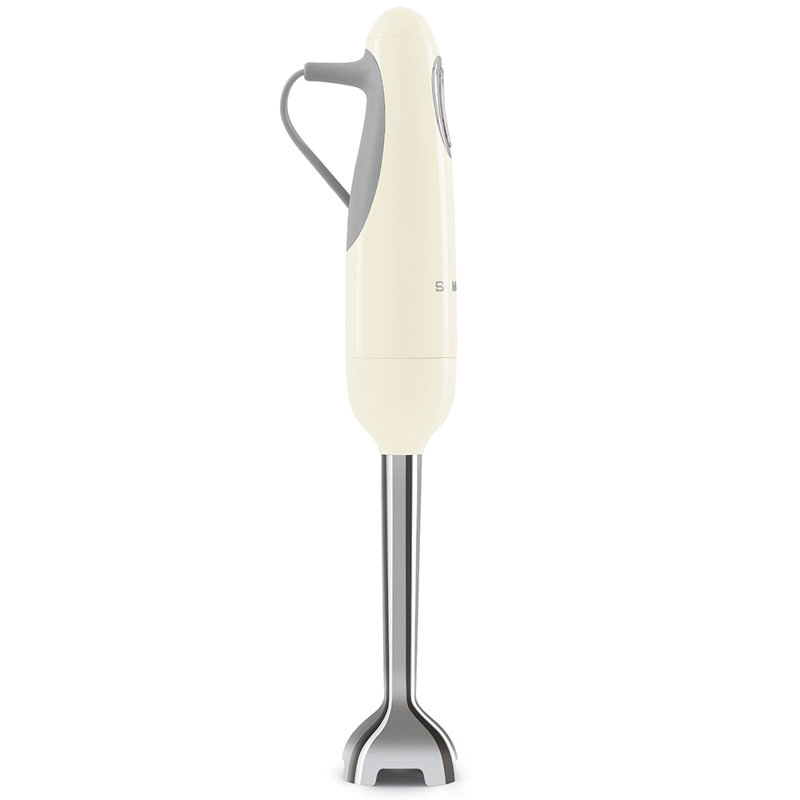 Cream Glossy Stainless Steel Variable Speed Immersion Blender