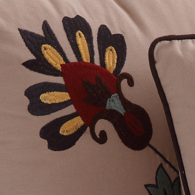Andorra Multicolor Embroidered Cotton Square Pillow Set