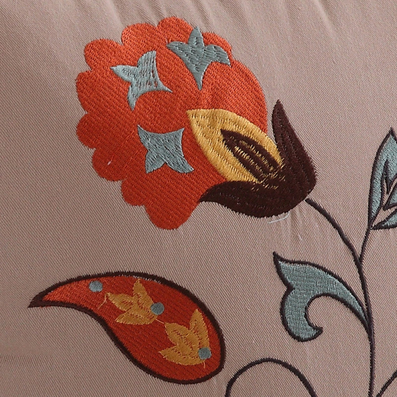 Andorra Multicolor Embroidered Cotton Square Pillow Set