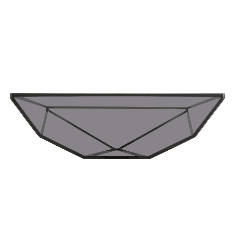 Modus Aria 55'' Smoked Glass & Polished Steel Console Table