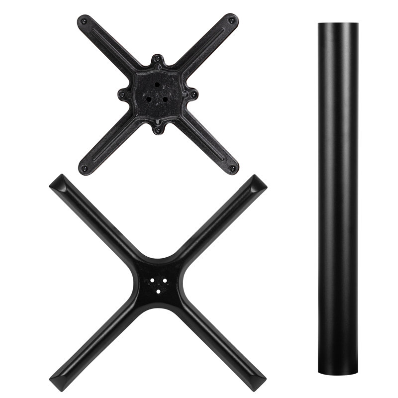 Cherry 36" Round Black Laminate Meeting Table with Cast Iron X-Base