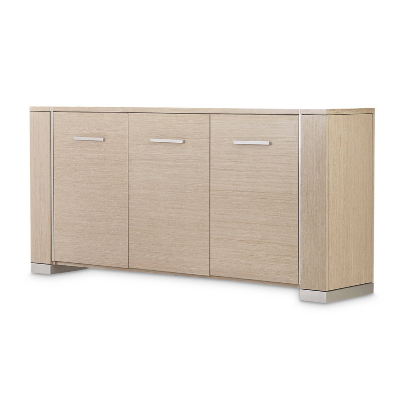 Laguna Ridge Contemporary Beige 72'' Washed Oak Sideboard