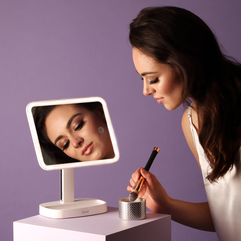 White LED Makeup Vanity Mirror with 15x Magnification