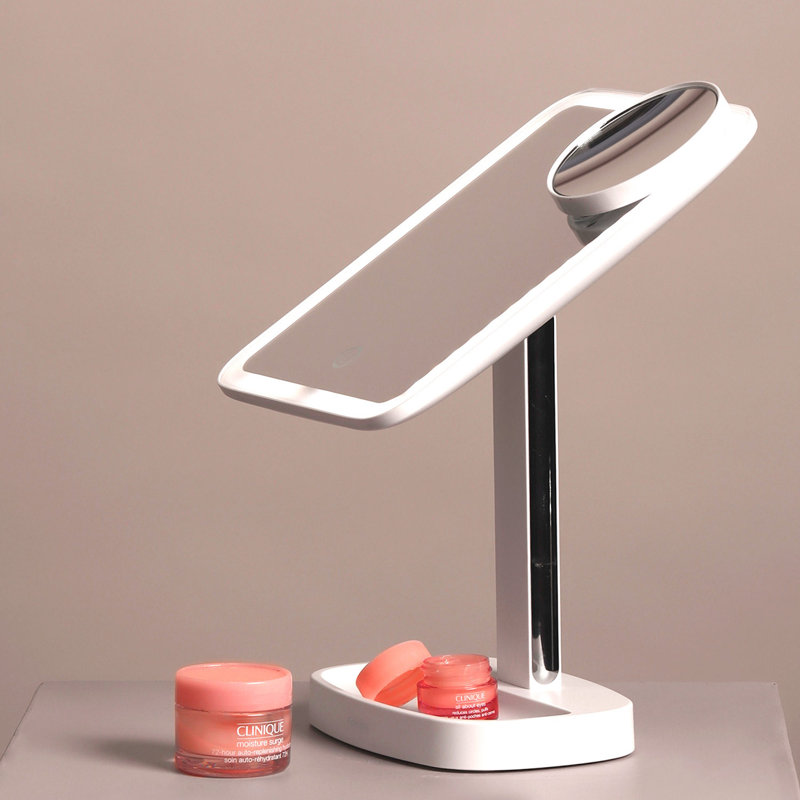 White LED Makeup Vanity Mirror with 15x Magnification