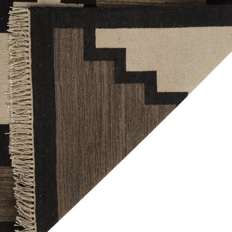 Navajo Inspired 8' x 10' Reversible Red Wool Area Rug