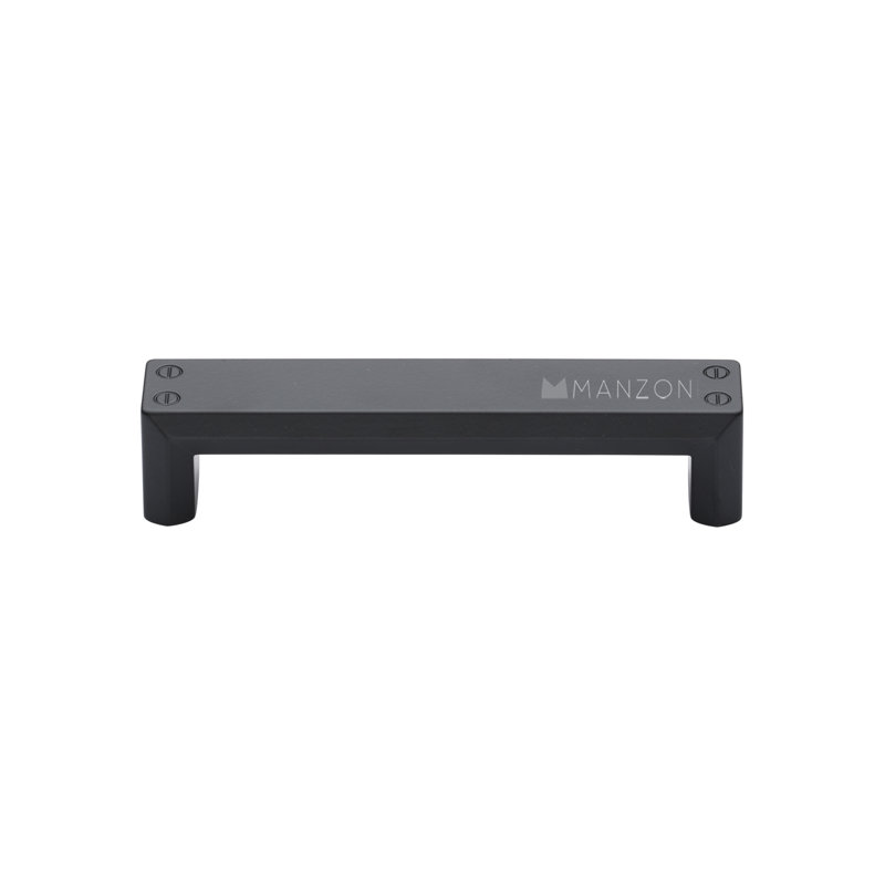 Black Industrial Bar Pull with Mounting Hardware