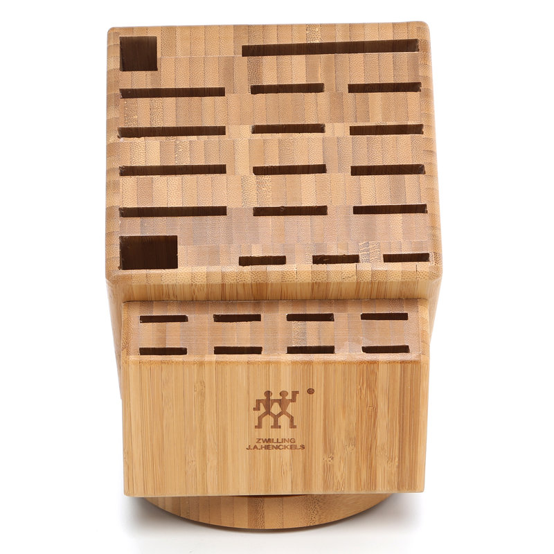Zwilling 26-Slot Bamboo Swivel Knife Block