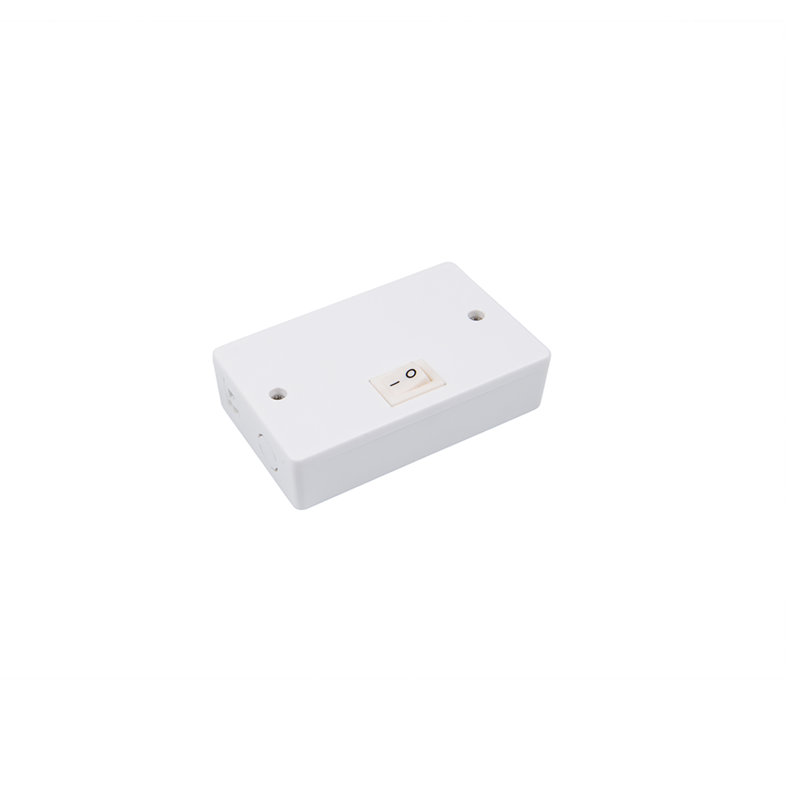White Hardwired Box with On/Off Switch for Puck Light