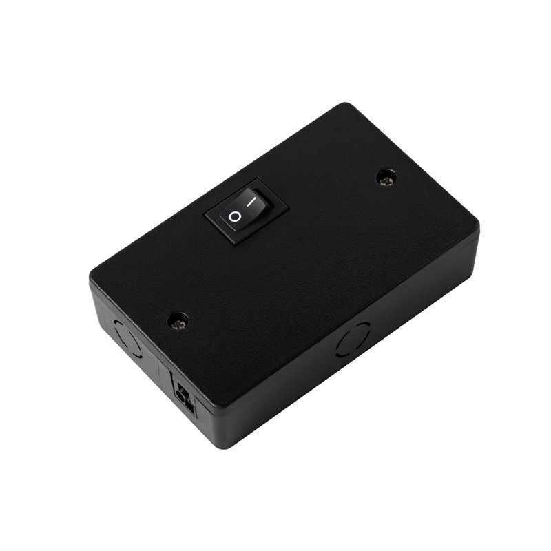 Black Line Voltage Puck Light Hardwire Box