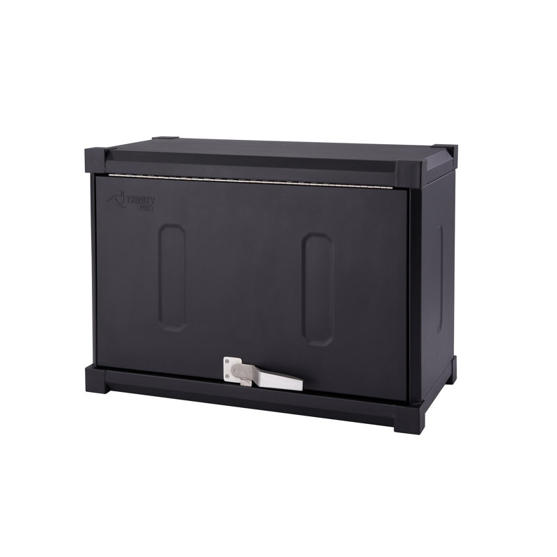 Black Industrial Lockable Cabinet Set with Adjustable Shelving