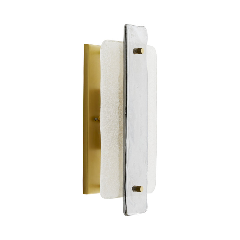 Bronze and Glass 15" Direct Wired Sconce